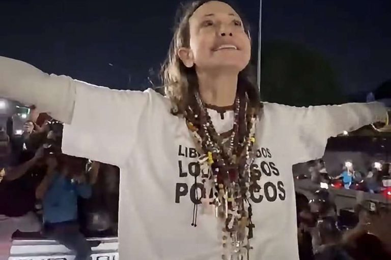 María Corina Machado su llegada a Caracas.
